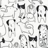 Flanelle coton Chiens | Poppy Fabrics – blanc/noir,  thumbnail number 2