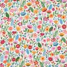 Tissu de décoration Semi-panama Fleurs multicolores – ivoire/violet pastel,  thumbnail number 1