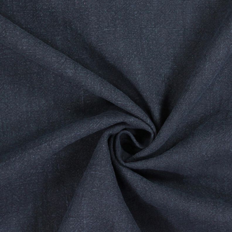 Tissu de Ramie–Mix stonewashed, qualité lourde – bleu nuit, image number 1