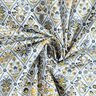 Tissu en coton Cretonne Carreaux à fleurs – blanc/bleu brillant,  thumbnail number 3