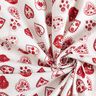 Tissu en coton Cretonne Petits cœurs – blanc/rouge foncé,  thumbnail number 3