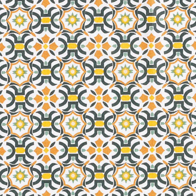 Tissu en coton Cretonne Motif de carreaux – vert sapin/jaune curry, image number 1