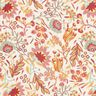 Mélange viscose Fleurs rétro – ivoire/myrtille,  thumbnail number 1