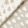 Tissu de décoration Jacquard sapins scintillants – beige/argent,  thumbnail number 4