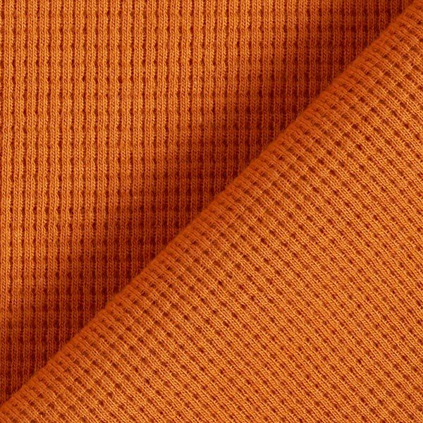 Mini Jersey de coton gaufré uni – terre cuite,  image number 4