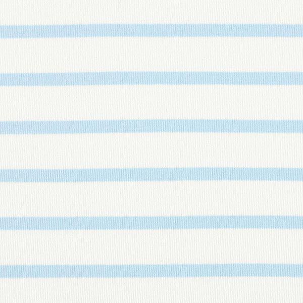 Jersey coton rayures horizontales – blanc/bleu clair,  image number 1