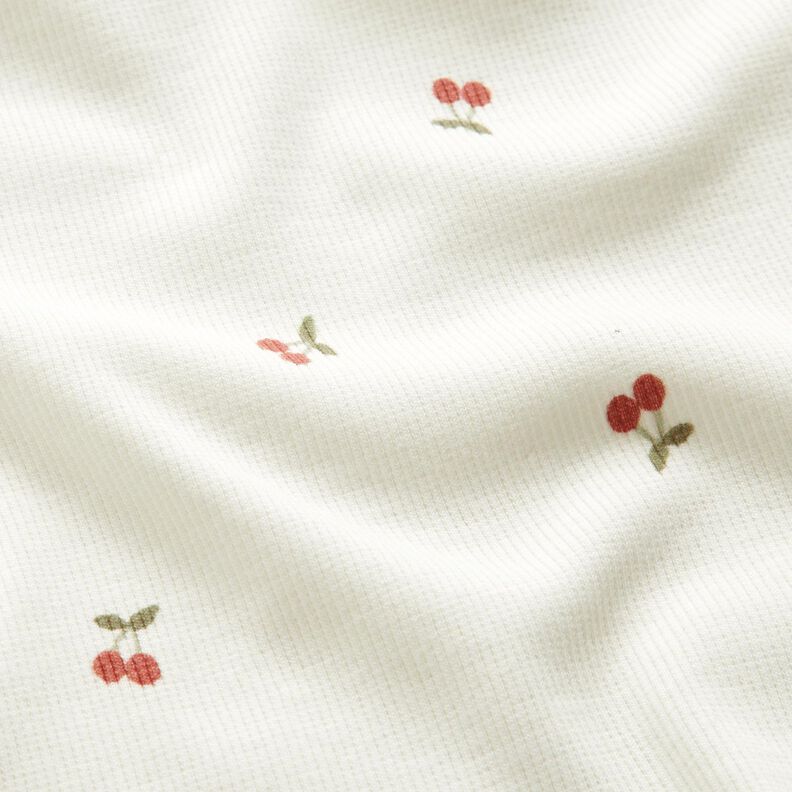Jersey côtelé Petites cerises – écru,  image number 2