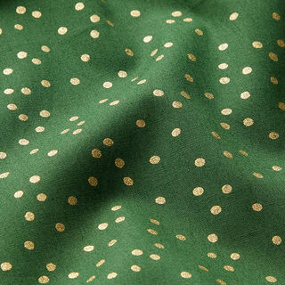 Tissu en coton Popeline Petits points – vert/or, 