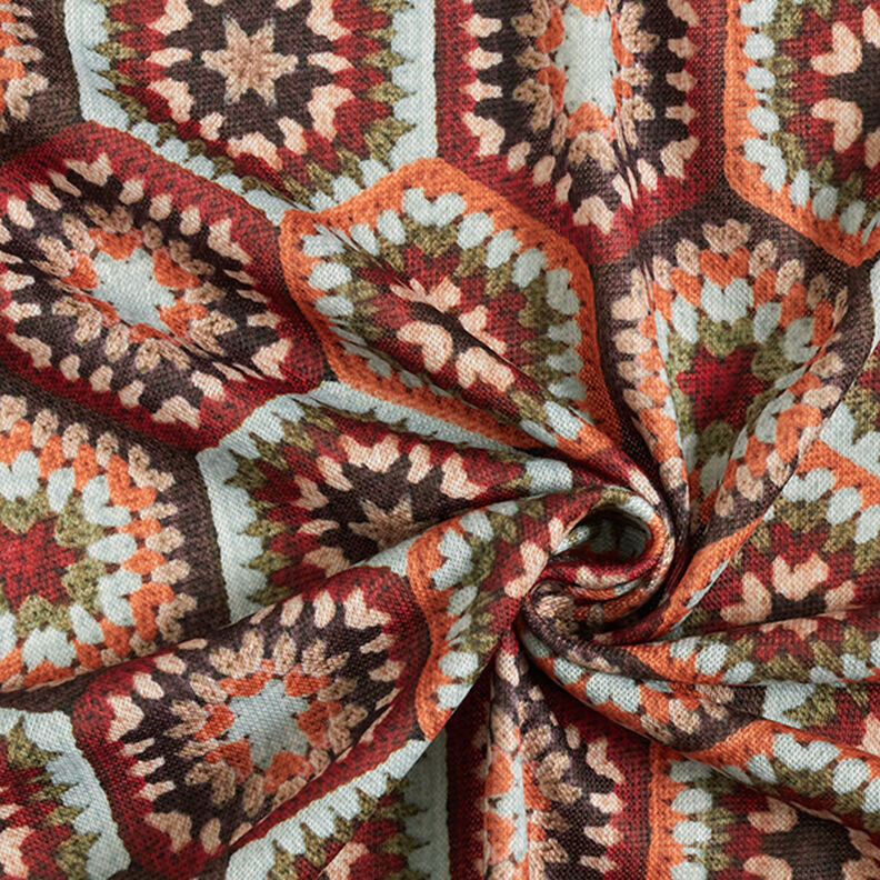 Maille fine aspect crochet – rouge/bleu clair,  image number 3