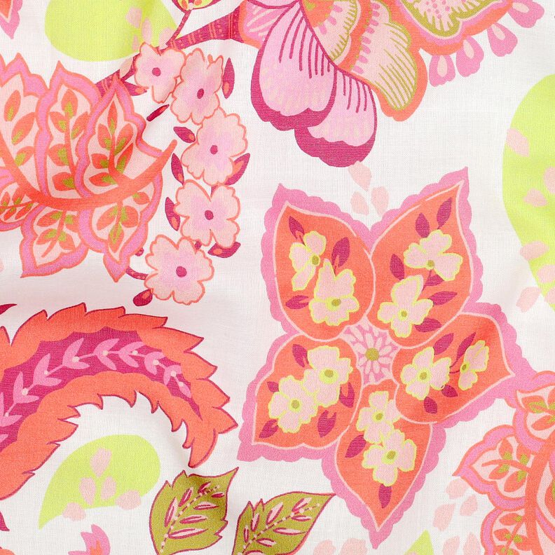 Voile de coton Stella | Nerida Hansen – blanc/corail,  image number 2
