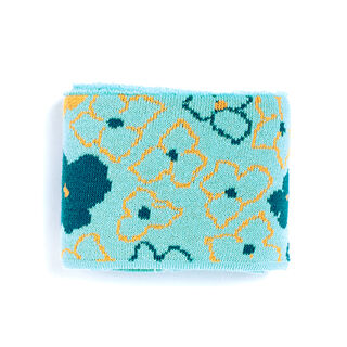 GOTS Bord-côtes Bio CUFF ME REMEMBER ME Forget-Me-Not [140 cm | 7,5 cm] | Albstoffe, 