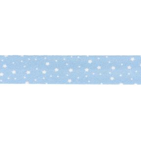 Biais étoiles Coton bio [20 mm] – bleu clair, 