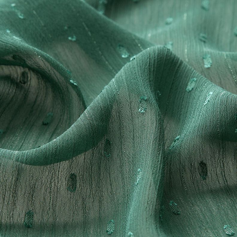 Mousseline Dobby métallisée à fines rayures – vert sapin/argent métallisé,  image number 2