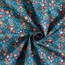 Popeline de coton bio Jolies fleurs – bleu océan,  thumbnail number 3