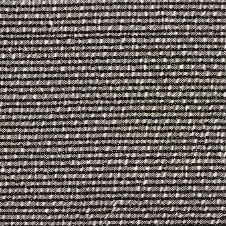 Tissu pailleté à rayures verticales – noir,  image number 1