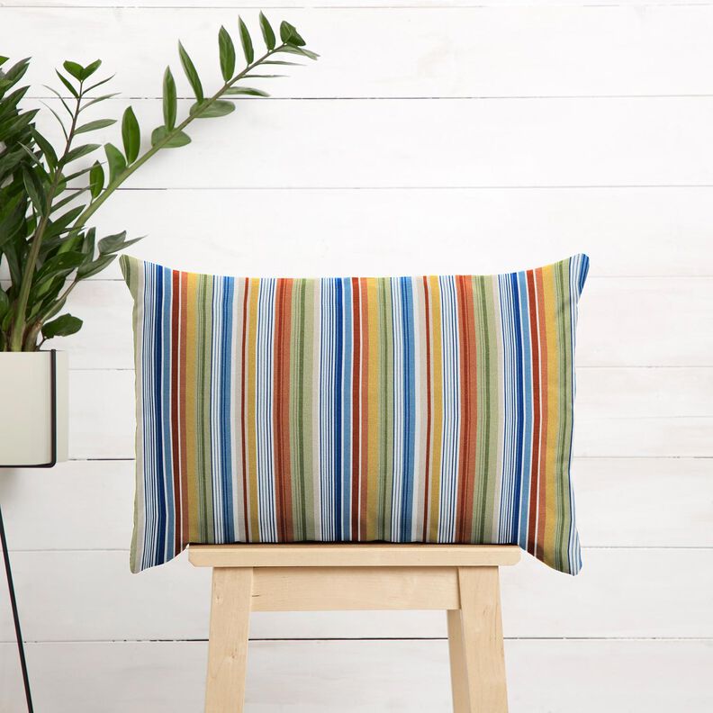 Tissu pour nappe Rayures fines – blanc/bleu, image number 6