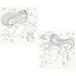 Châssis imprimé sirène [ 20 x 20 cm ] – blanc, 