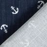 Tissu double gaze de coton Ancre – bleu marine/blanc,  thumbnail number 4