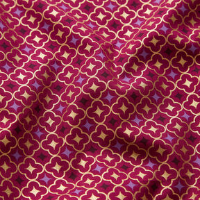 Tissu en coton Popeline Carreaux festifs – baies/or, 