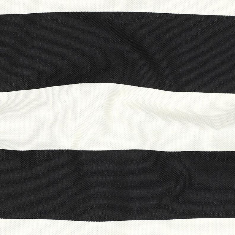 Tissu de décoration Canvas Rayures joyeuses – noir/blanc,  image number 2