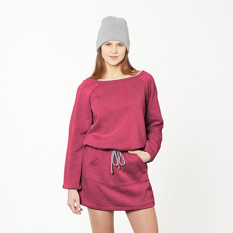 Sweatshirt gratté – framboise, image number 7
