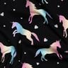 Jersey coton Licornes arc-en-ciel Impression numérique | Poppy Fabrics – noir,  thumbnail number 2