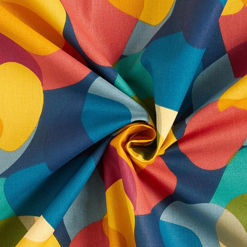 Tissu en coton Cretonne Cercles rétros,  image number 4