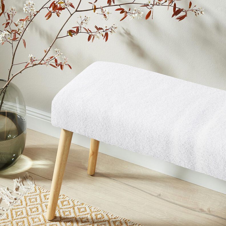 Tissu de revêtement Aspect peau de mouton – blanc, image number 7