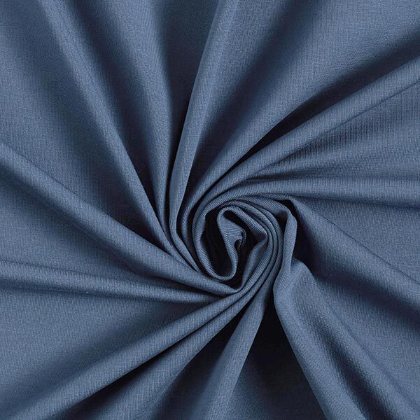 Jersey coton Medium uni – bleu jean,  image number 1