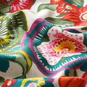 Tissu en coton Cretonne Floral – rouge, 