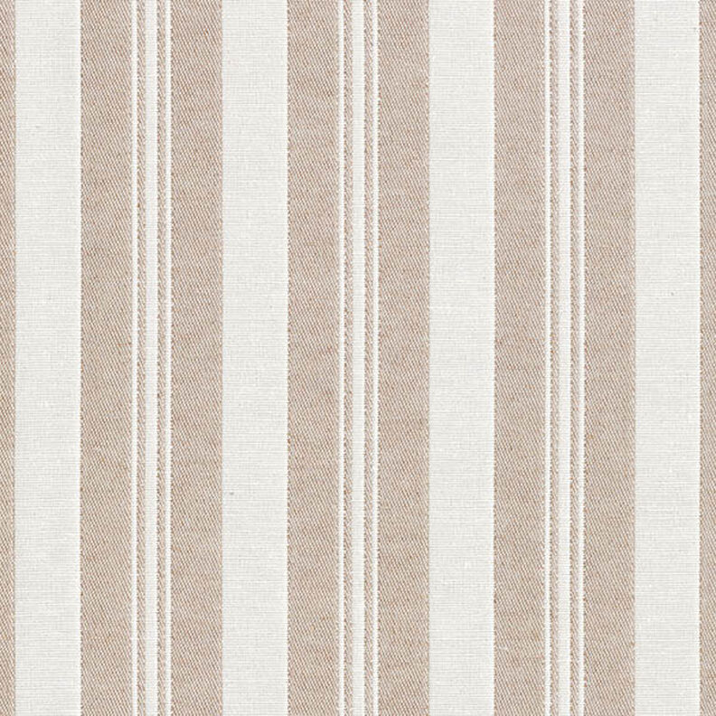 Tissu de décoration Jacquard Rayures – beige clair/sable,  image number 1