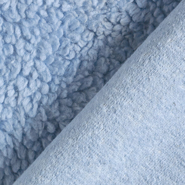 Coton sherpa uni – bleu clair,  image number 4