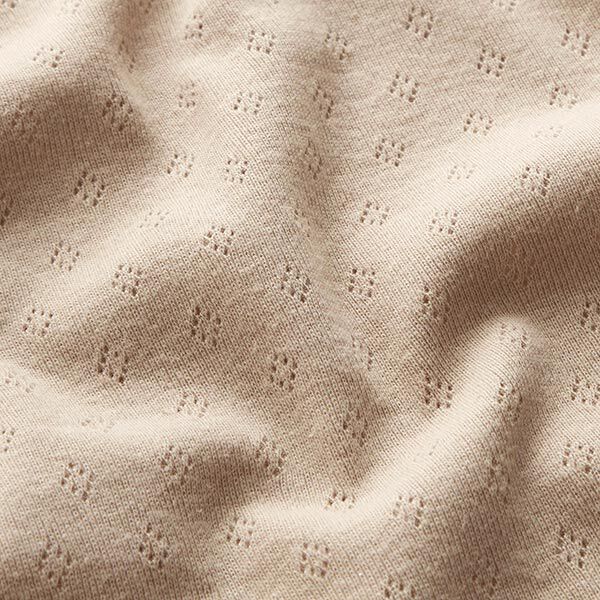 Jersey finement tricoté à motif ajouré – beige,  image number 2