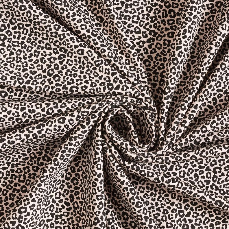 Jersey coton Mini imprimé léopard – nature/noir, image number 3