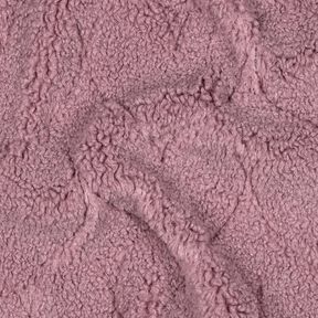 Fourrure synthétique Motif de cœur | Poppy Fabrics – vieux rose foncé, 
