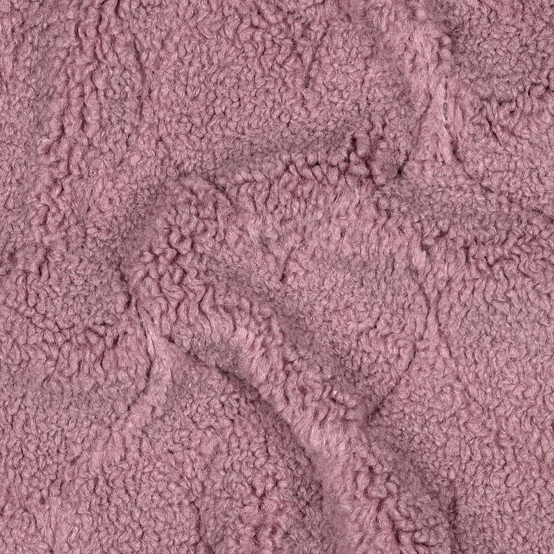Fourrure synthétique Motif de cœur | Poppy Fabrics – vieux rose foncé, image number 2