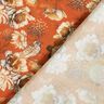 Tissu viscose Oiseaux et roses sauvages – terre cuite/caramel,  thumbnail number 4