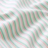 Tissu en coton à rayures irrégulières – vert/blanc,  thumbnail number 2