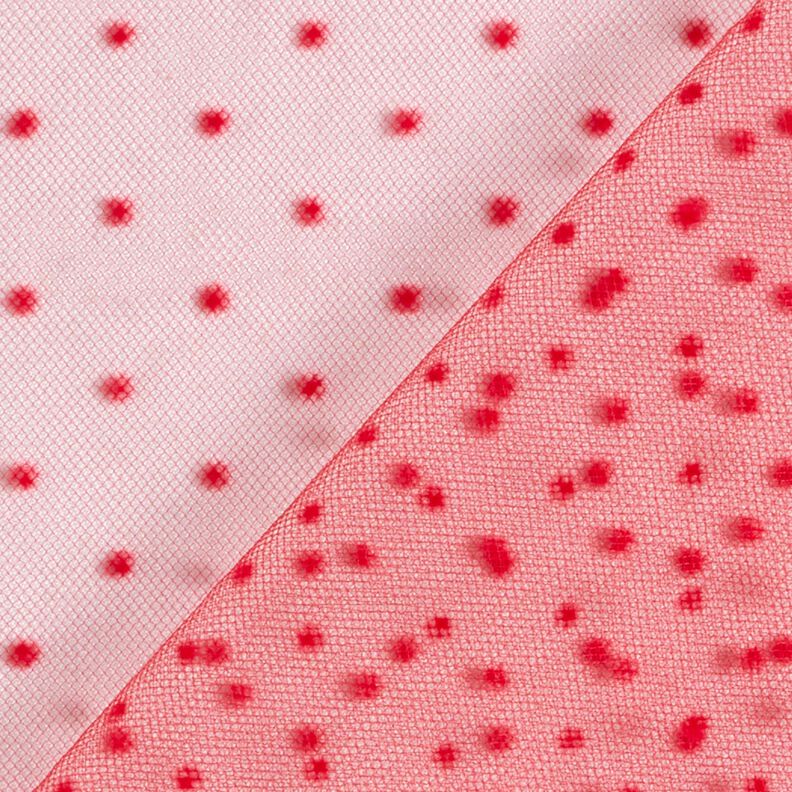 Tulle Pois veloutés – rouge,  image number 4