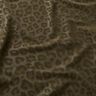 Tissu pour pantalon gratté enduit avec imprimé léopard – kaki,  thumbnail number 2