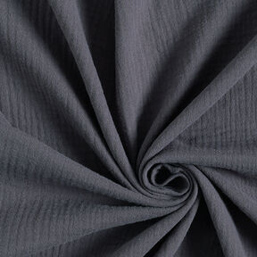 Tissu double gaze de coton – gris foncé, 