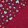 Sweatshirt gratté Cœurs multicolores | Poppy Fabrics – framboise,  thumbnail number 4