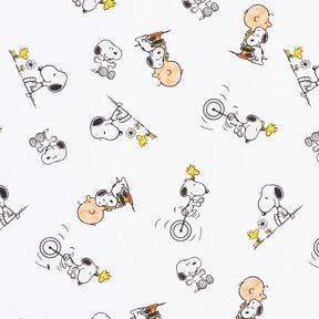 Jersey coton Snoopy et Charlie Brown – blanc, 