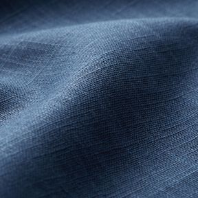 Tissu de lin en ramie mélangée medium – bleu jean, 