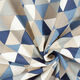 Tissu de décoration Semi-panama Triangles – bleu,  thumbnail number 3