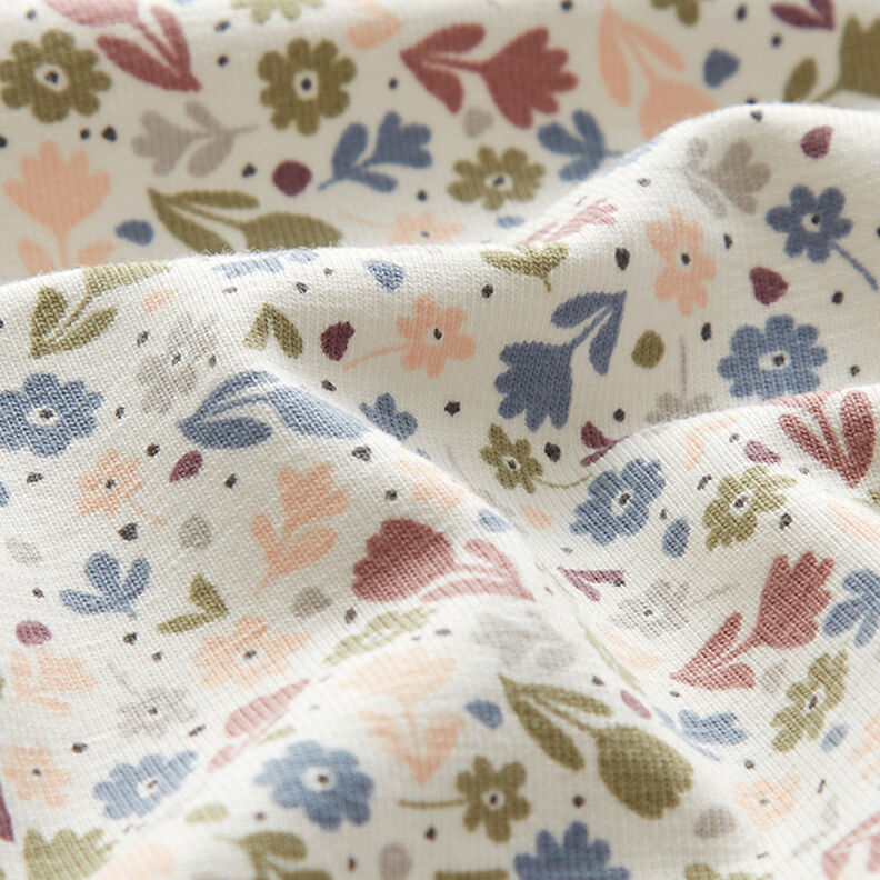Jersey coton Jolies fleurs – écru, image number 2