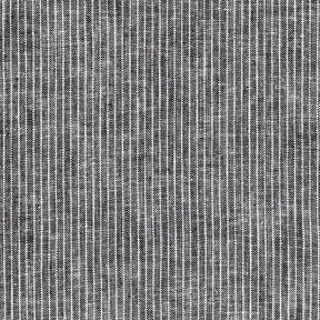 Mélange lin coton rayures étroites – noir/blanc, 