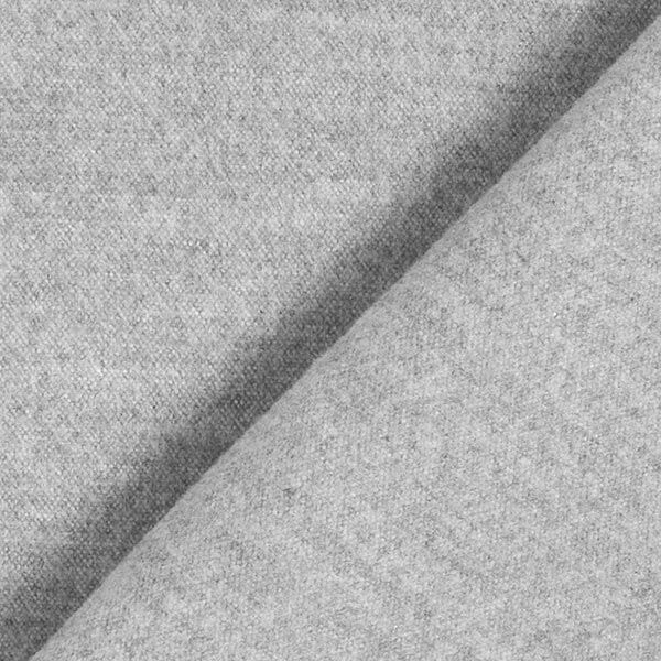 Tissu en polyester recyclé pour manteau chiné – gris clair,  image number 3