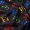 Jersey coton Tissu sous licence Harry Potter, initiales et animaux héraldiques | Warner Bros. – noir,  thumbnail number 2
