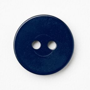 Bouton 2 trous brillant [Ø 15 mm] – bleu nuit, 